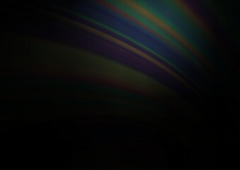 Dark Black vector blurred shine abstract pattern.