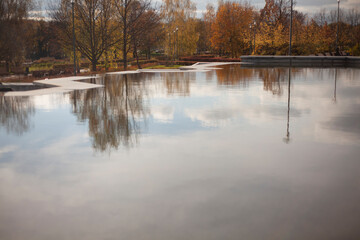 Fountain in the city park.