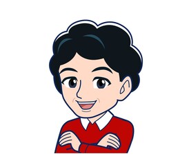 Elderly woman wearing a fashionable perm