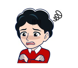 Elderly woman wearing a fashionable perm