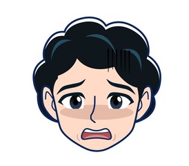 Elderly woman wearing a fashionable perm