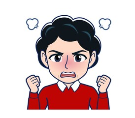 Elderly woman wearing a fashionable perm