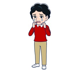 Elderly woman wearing a fashionable perm