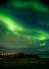 Obraz premium Aurora over the clouds.