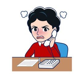 Elderly woman wearing a fashionable perm