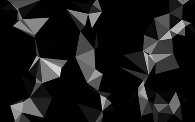 Light Silver, Gray vector shining triangular template.