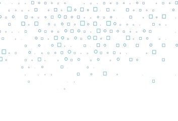 Light BLUE vector pattern with spheres, squares.