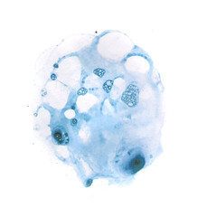 Blue soap stain illustration