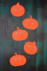 felt pumpkins, creative halloween concept