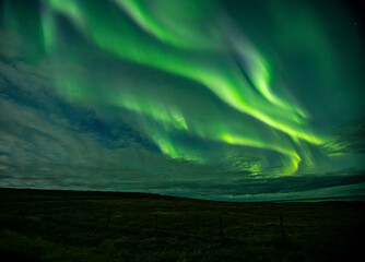 Aurora over Vestmannaeyjar