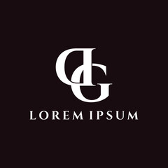Letter DG luxury logo design vector