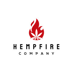 cannabis fire flame logo design inspiration