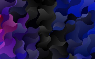 Dark Blue, Red vector template with liquid shapes.
