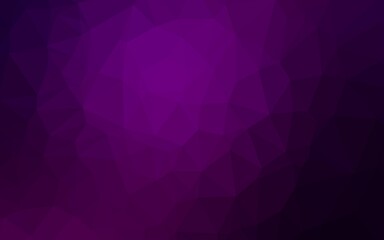Dark Purple vector polygon abstract background.