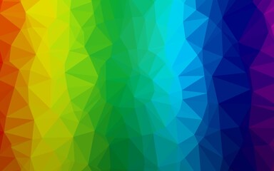 Fototapeta premium Light Multicolor, Rainbow vector blurry triangle template.