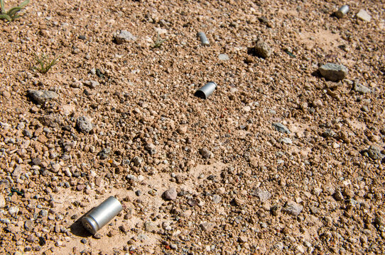 Bullet Shells In Sand