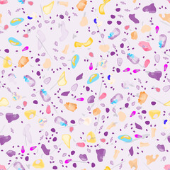 Terrazzo Texture Vector. Flooring Seamless Pattern