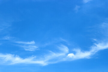 The blue sky with white clouds in the clear morning

