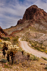 trail in the mountains in the desert