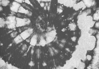 Tie Dye Fabric. Black Batik Shirt. Hippie 