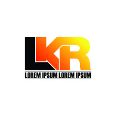 LKR letter monogram logo design vector
