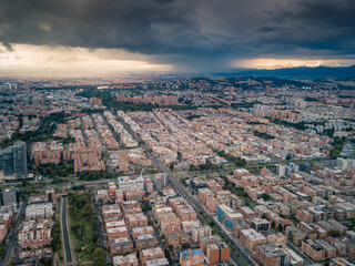 aerial view of the city