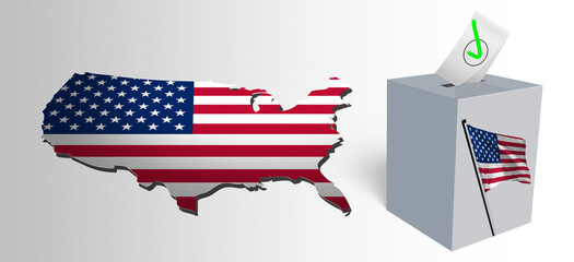 Election day in United States. 3d rendering