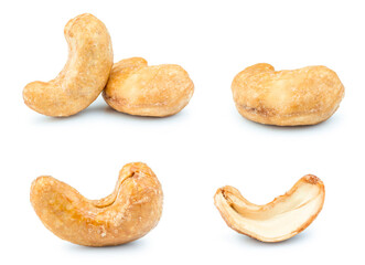 cashew nuts isolated on white background