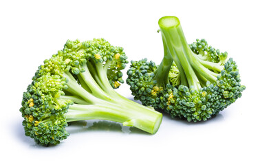 clipping path broccoli isolated on white background