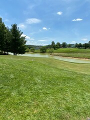 Fototapeta premium golf course in the morning