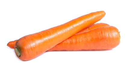 Fresh carrot isolated on white background