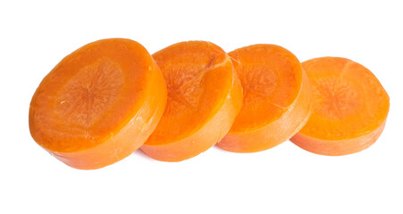 Fresh carrot isolated on white background