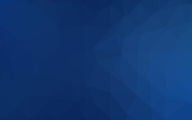 Fototapeta premium Dark BLUE vector abstract polygonal texture.