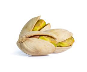 Pistachio nuts. Isolated on a white background