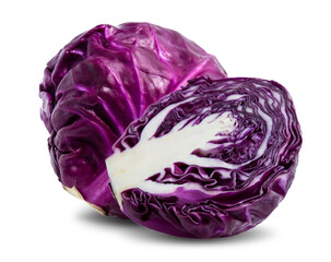 red cabbage vegetable  isolated on white background
