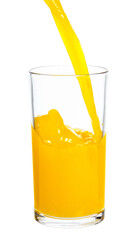 clipping path orange juice  isolated on white background