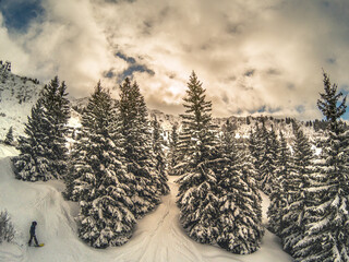 Skiing in the french alps © Marie Gordon