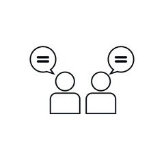 Chat speech bubble icon, user, chatting, communication related icon. Graphic illustration on white background EPS Vector