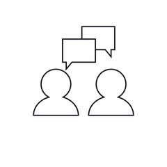 Chat speech bubble icon, user, chatting, communication related icon. Graphic illustration on white background EPS Vector