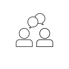 Chat speech bubble icon, user, chatting, communication related icon. Graphic illustration on white background EPS Vector