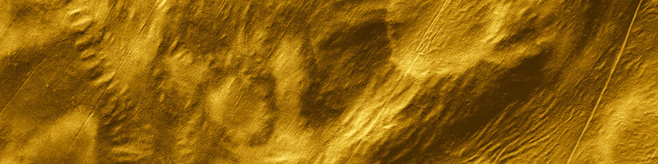 Ogee Ikat. Gold Foil Tie and Dye Shibori. Water 