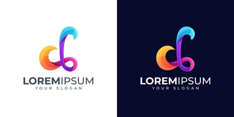 Colorful Letter D logo design inspiration