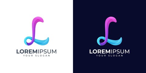 Obraz premium Colorful Letter L logo design inspiration