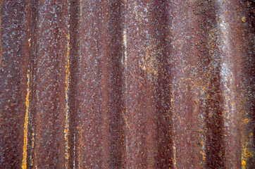 Closeup Rusted Galvanized iron plate, Rust metal surface texture, old weathered rusted corroded stained texture for background