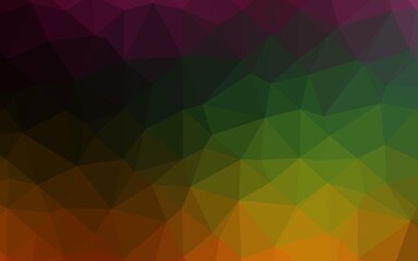 Dark Multicolor, Rainbow vector abstract polygonal texture.
