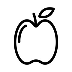 Apple, healthy food, sports, healthy style of life icon isolated on white background EPS Vector