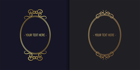 Luxury vintage ornamental frame collection