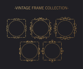 Vintage ornamental frame collection