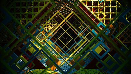 3D illustration Background for advertising and wallpaper in flat art style and abstract scene. 3D rendering in decorative concept 