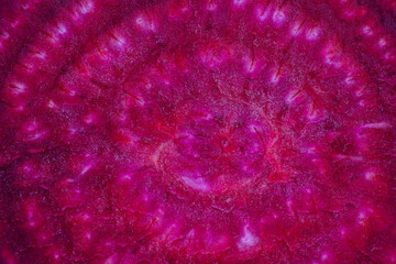 Beetroot slice close up. Beetroot slice background